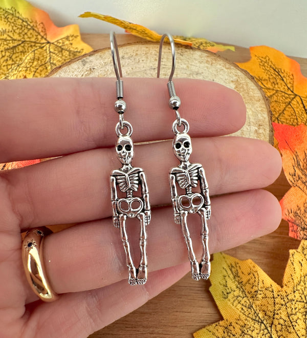 Skeleton Dangle Hook earrings.
