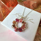 Silver Autumn Wreath bloom necklace.
