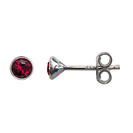 925 sterling Silver BirthStone Birth Month stud earrings.