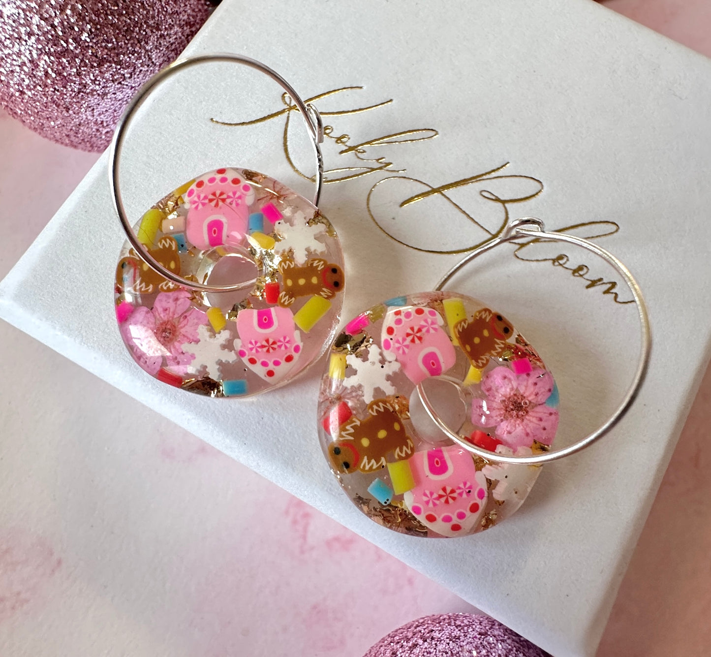 Ginger bread cottage bloom earrings
