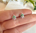 925 sterling silver Pastel Turtle stud earrings.