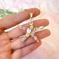 Gold Starfish seashell necklace.