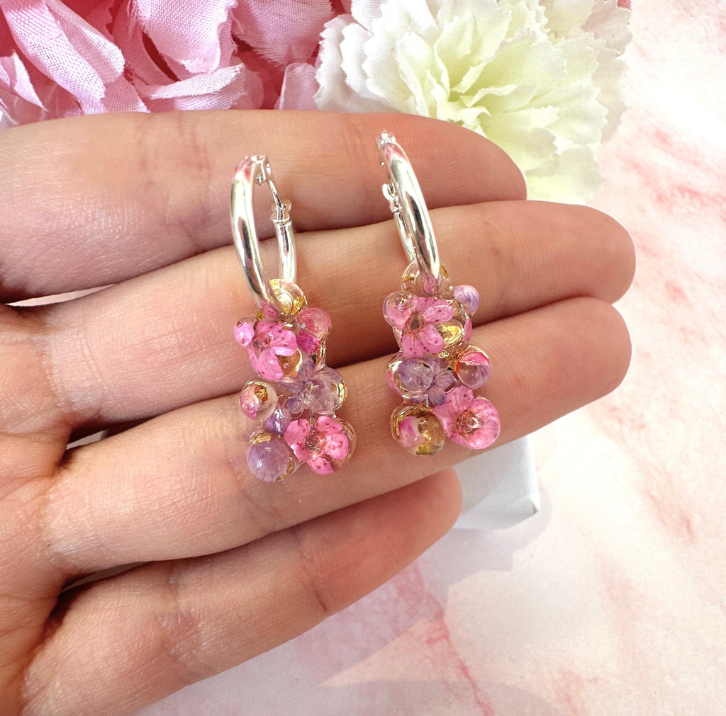 Gummy Bloom Bear hoop earrings.