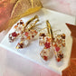 Rustic Ribbon bloom bow earrings.