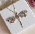 Silver Dragonfly necklace.