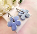 Colourful ceramic Flower earrings.
