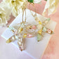 Starfish Seashell Gold hoop Earrings.