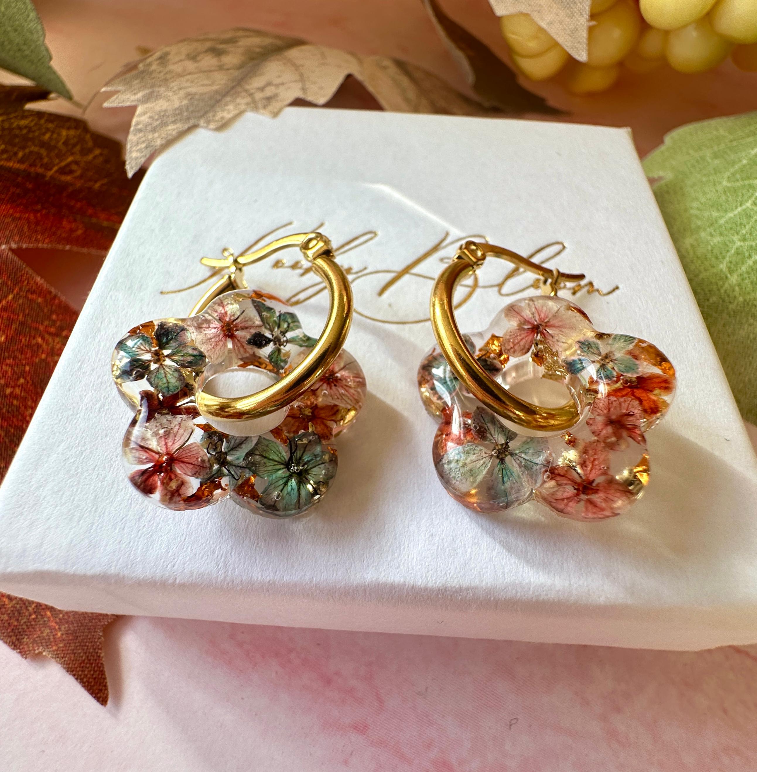 Ember Bloom flower earrings