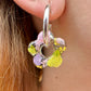 Summer Bloom Flower Donut Hoop earrings.