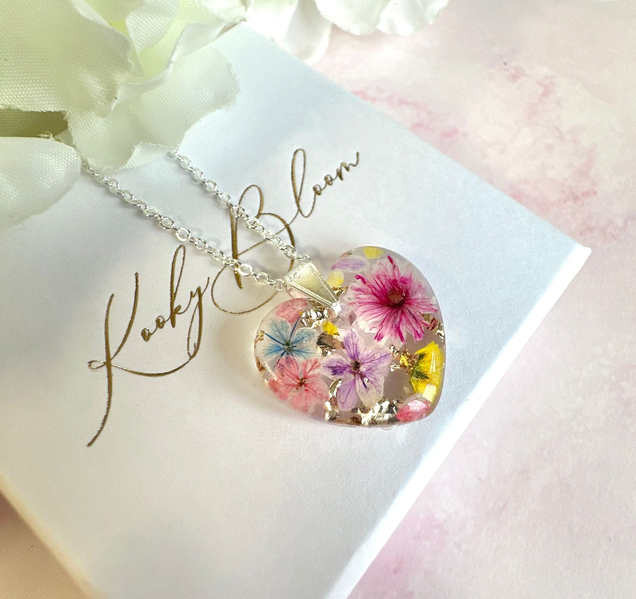 Silver Spring Cocktail Bloom Heart necklace.