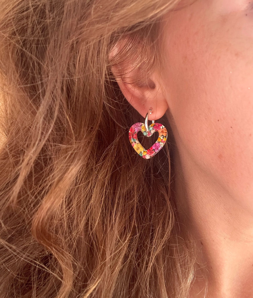 Hawaiian Heart Bloom earrings