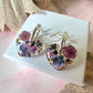 Nightshade bloom Heart earrings.