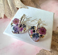 Nightshade bloom Heart earrings.