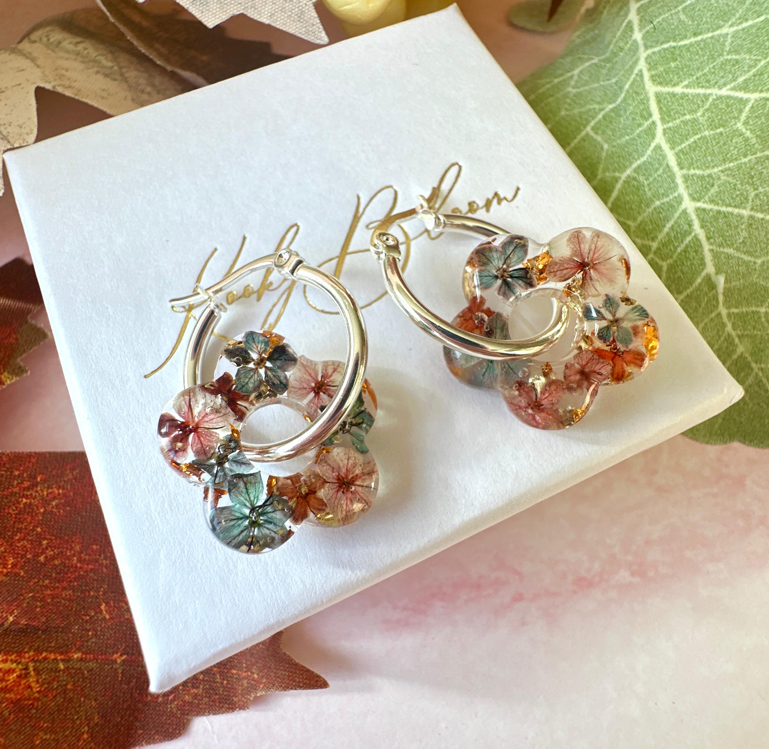 Ember Bloom flower earrings