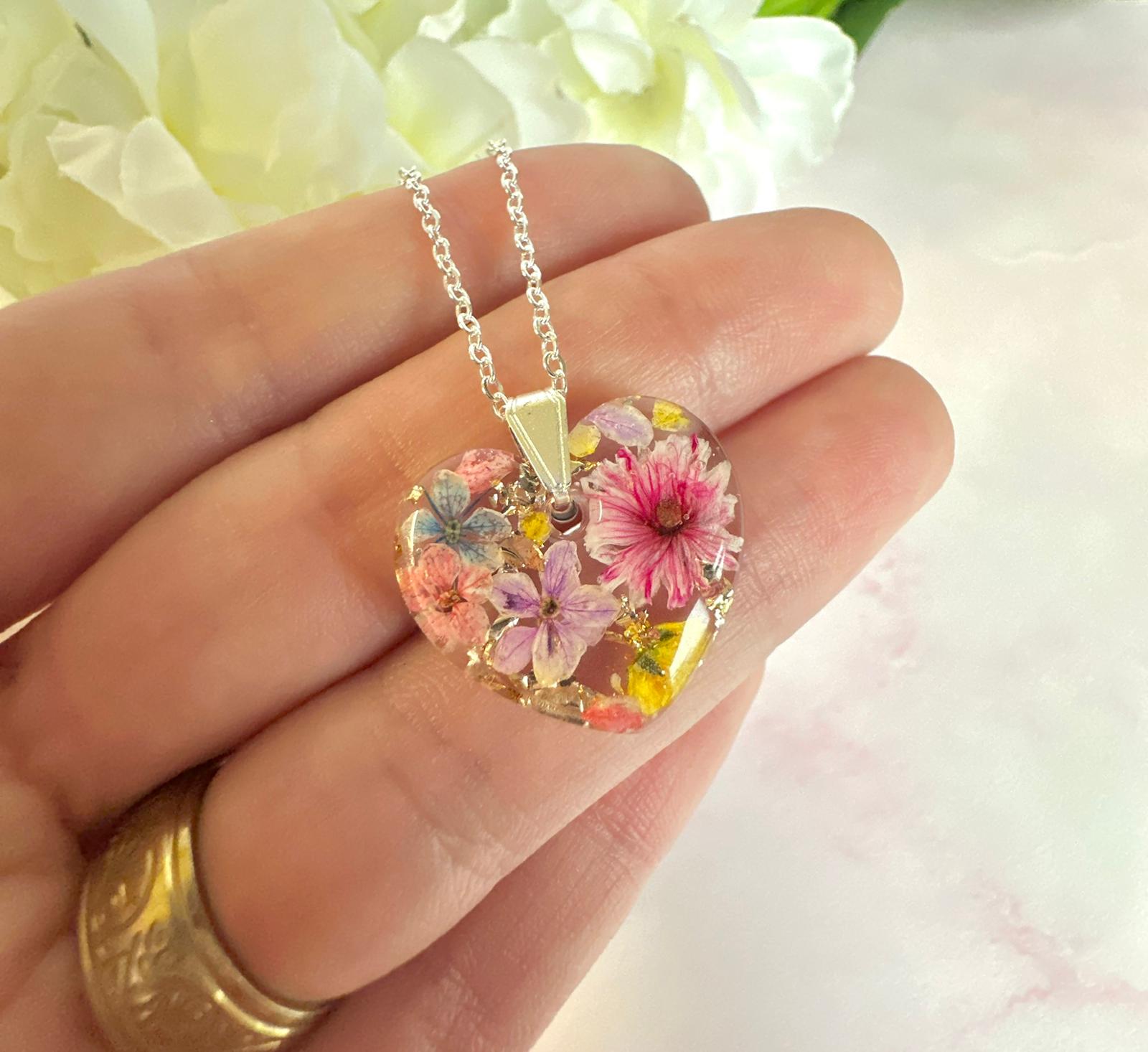 Silver Spring Cocktail Bloom Heart necklace.