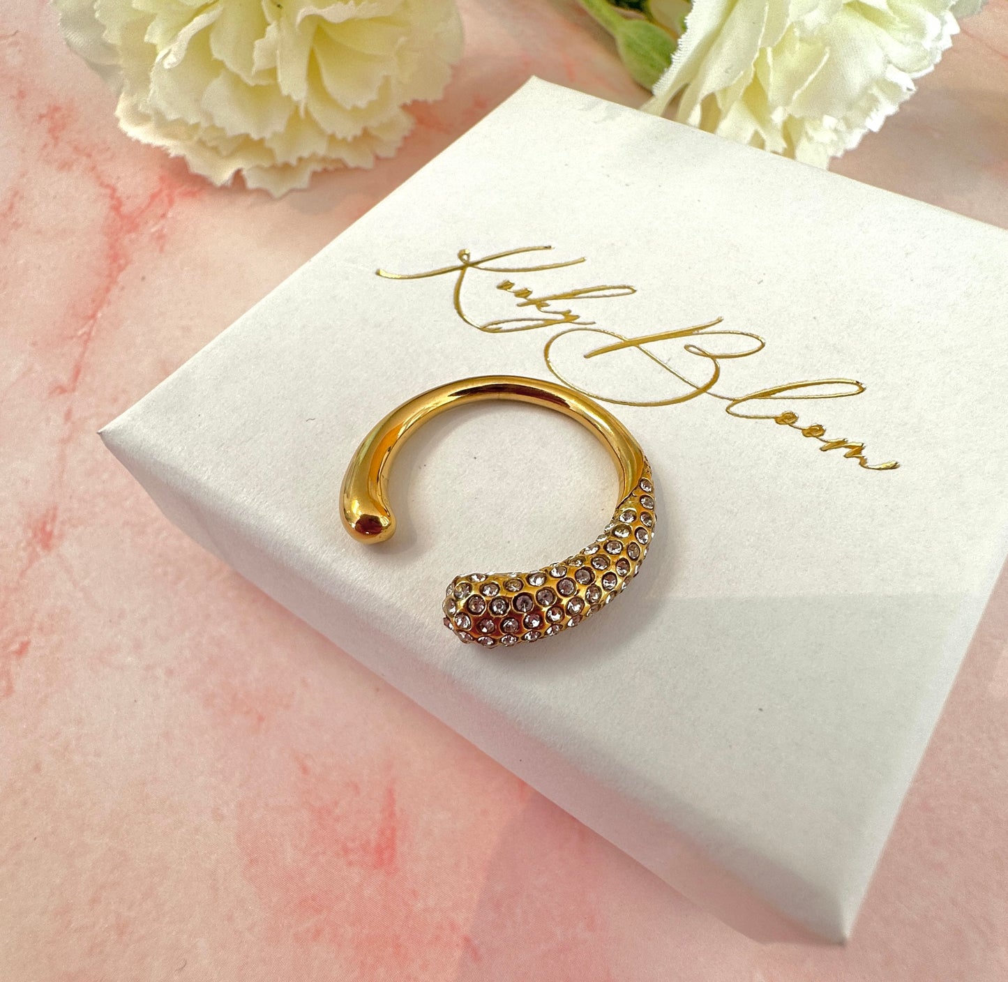 CZ Wrap around adjustable ring.