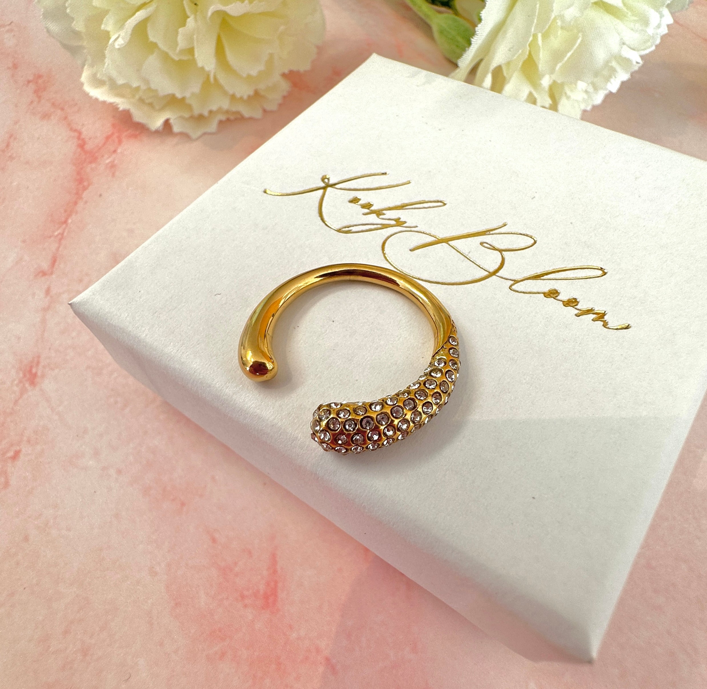 CZ Wrap around adjustable ring.
