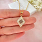Gold Opal diamond Star Necklace.