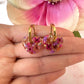 Black Forest flower heart hoop earrings.