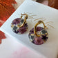 Nightshade flower Donut earrings