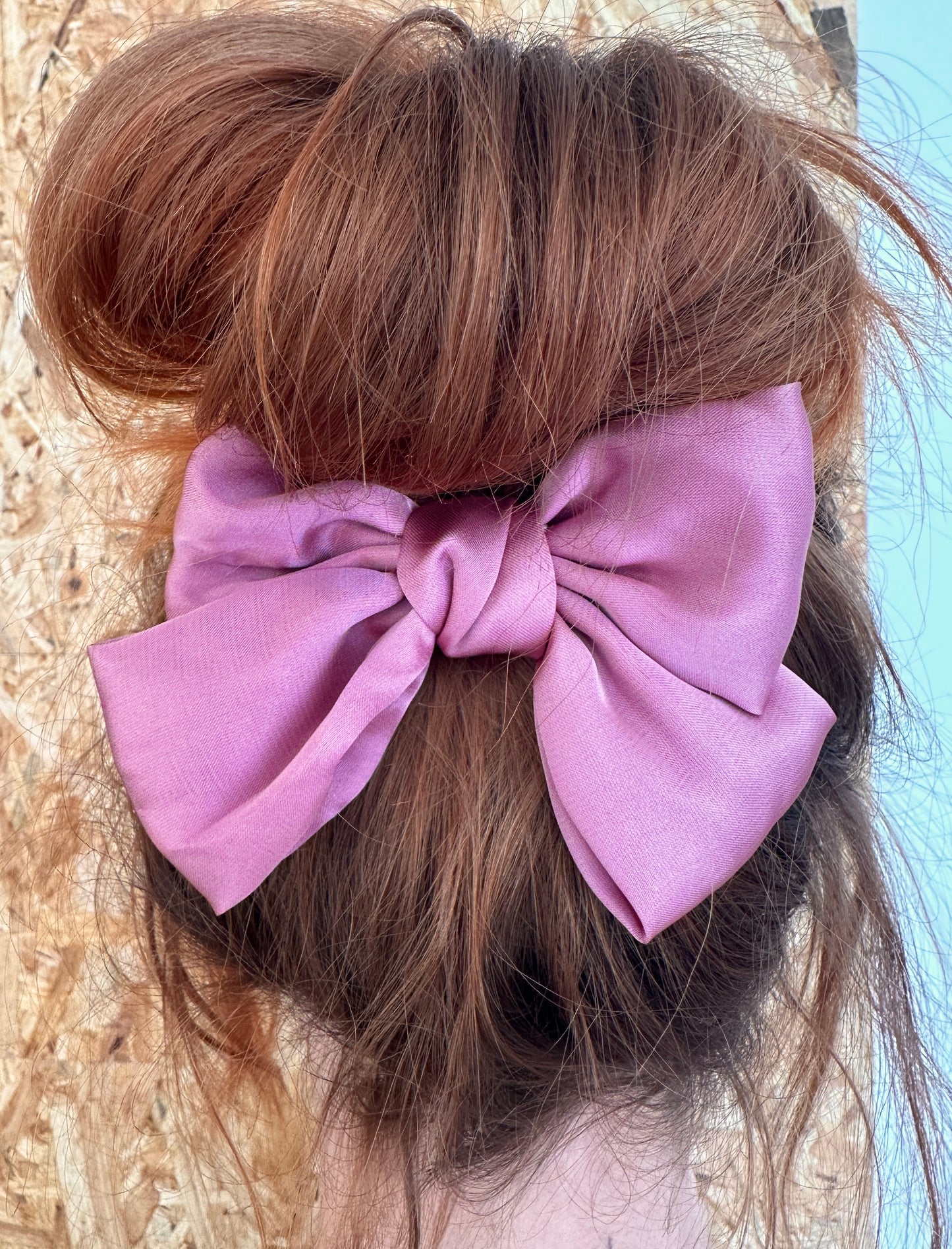 Small Satin barrette Clip hair Bow.
