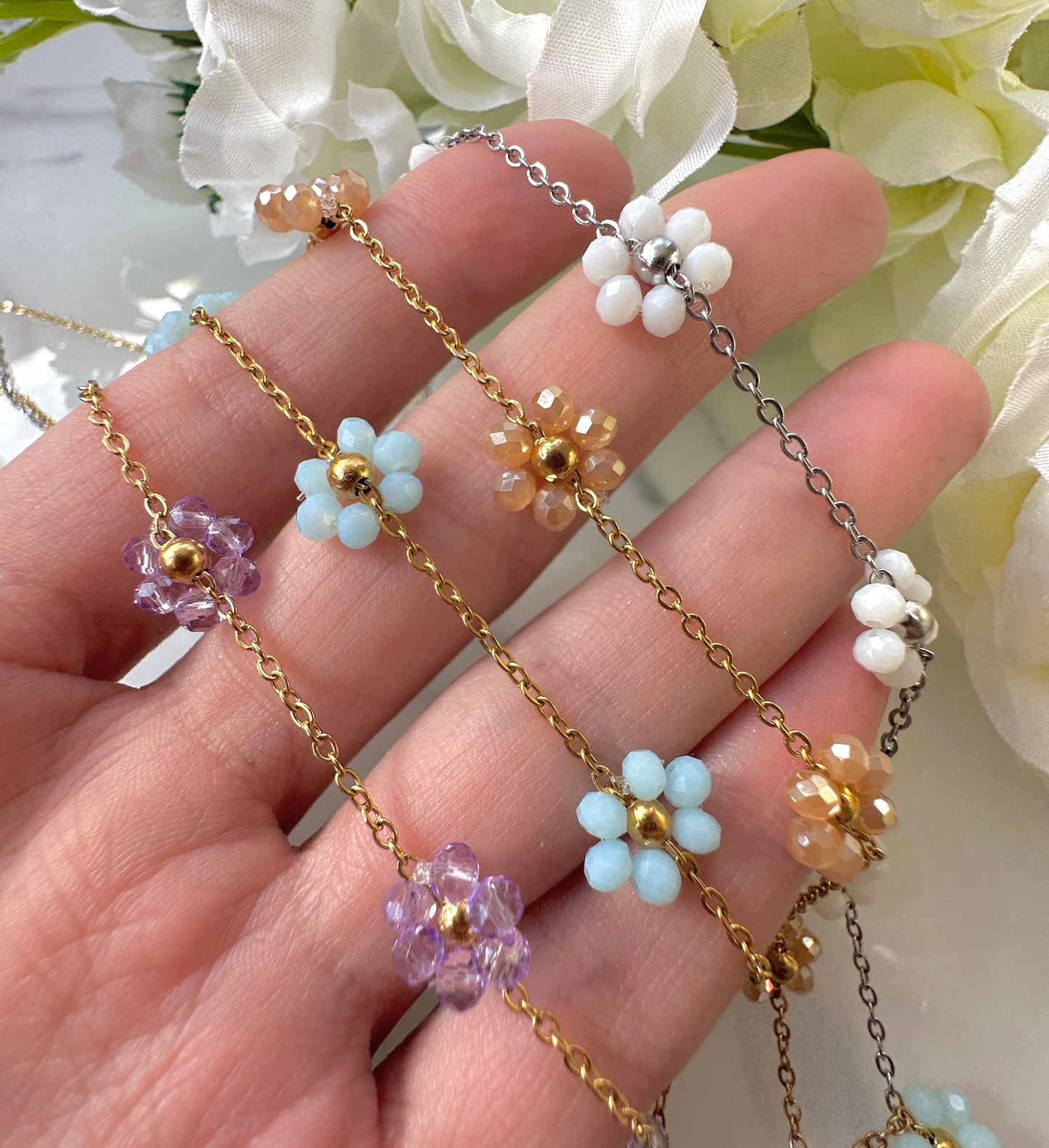 Beaded Flower necklace.