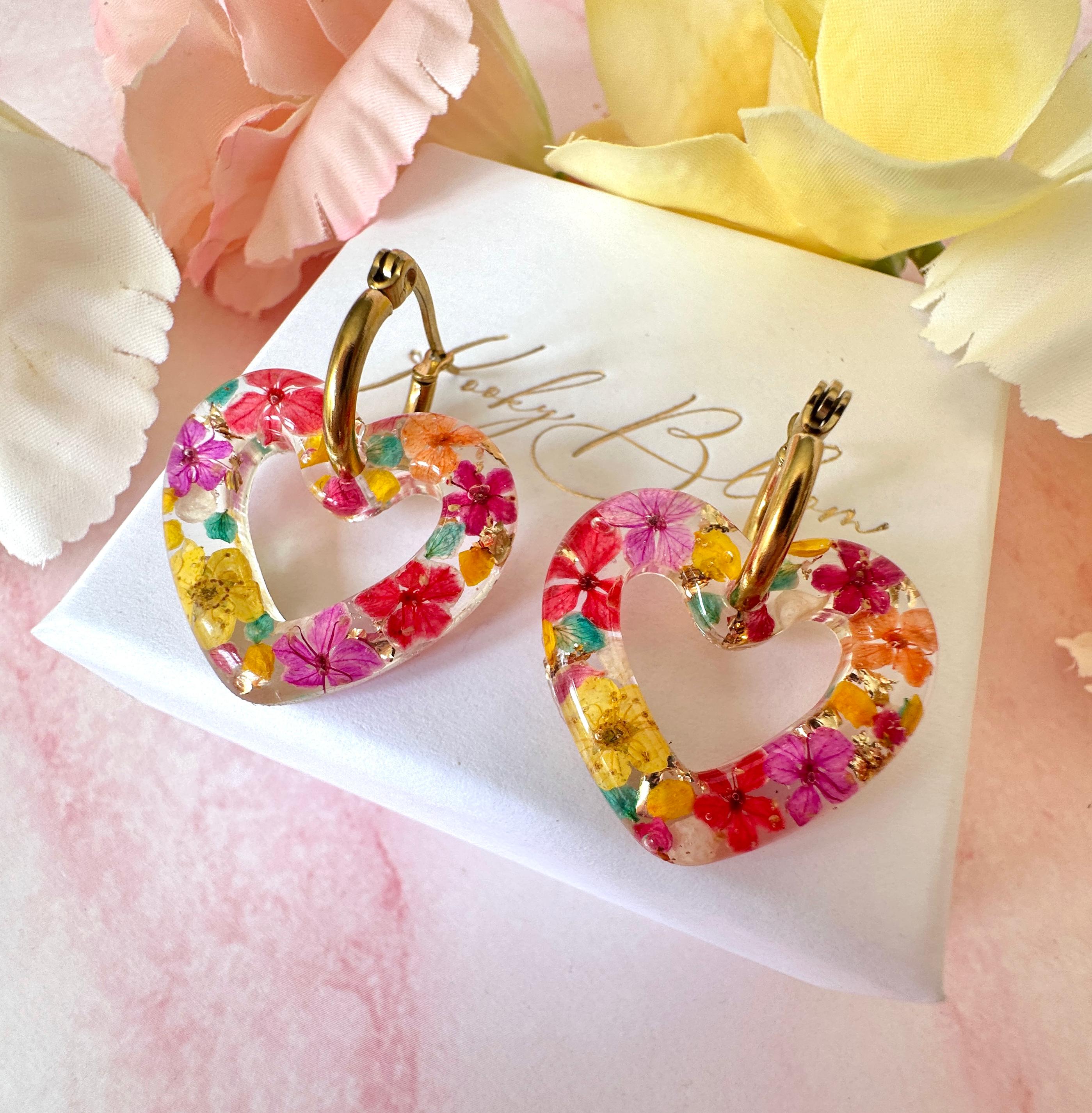 Hawaiian Heart Bloom earrings