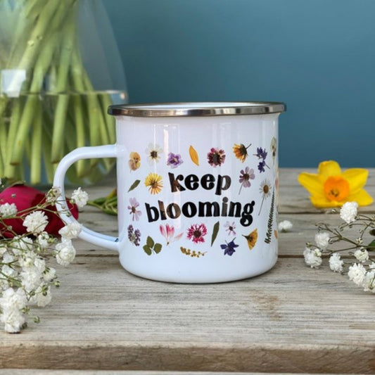 Keep Blooming Camping Mug
