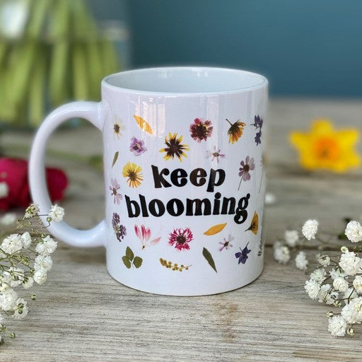 The keep blooming feel good  china mugs