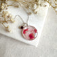 JANUARY birthstone flower necklace.