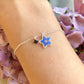 Forget me not double star 925 sterling silver bracelet.